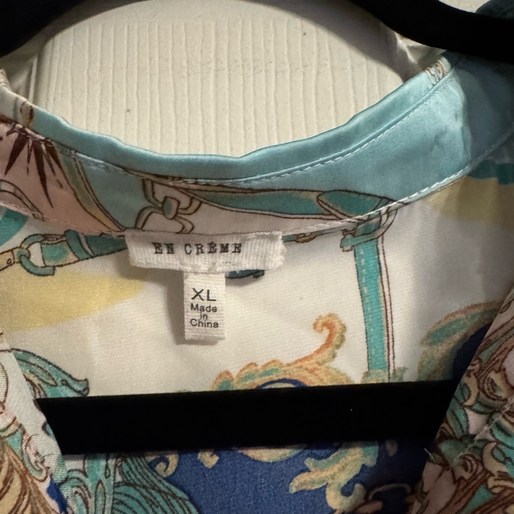 Colorful Patterned Button-Up Shirt - Picture 2 of 2